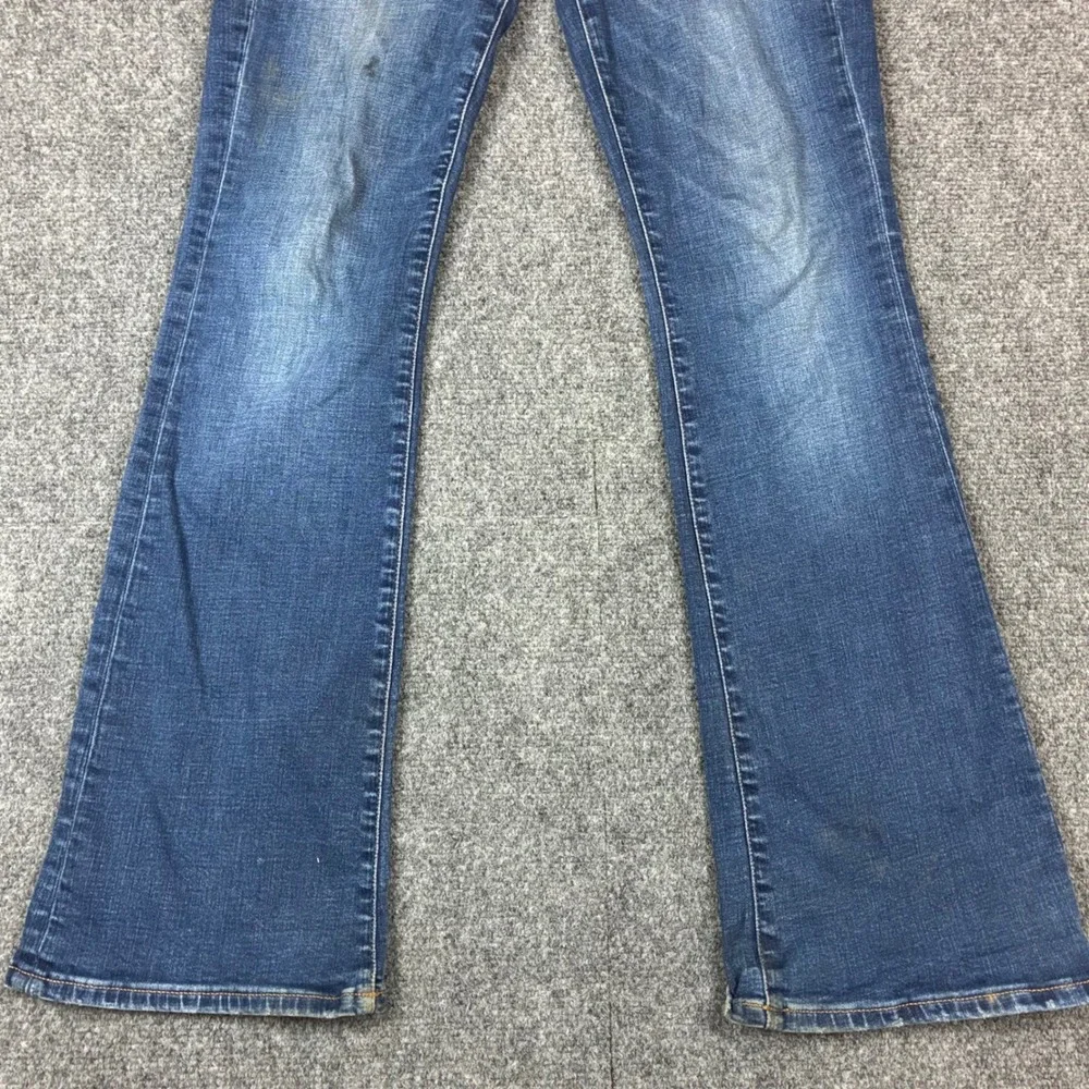 American Eagle Super Stretch Kick Boot Jeans Blue Womens 8 Regular Medium‎ Wash